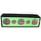 Deejay Led For 10-in Three Horn Two Tweeters Side Speaker Enclosure Green Vinyl cloth colored D10H3TW2VYGRSIDE - alternate 4