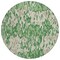 Homeroots 8' Green And Gray Round Striped Washable Indoor Outdoor Area Rug 596670 - alternate 7