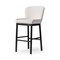 Homeroots 31" White and Black Fabric and Solid Wood Bar Height Bar Chair 632481 - alternate 4