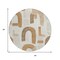 Homeroots 8' Ivory Khaki And Beige Round Geometric Washable Indoor Outdoor Area Rug 618102 - alternate 7