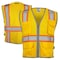 Dome75 Hi-Vis Safety Vest SM/MD Class Non-ANSI/Enhanced Visibility , Zipper 6 Pockets, 2 Mic Tab DV2183 - alternate 1
