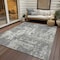 Homeroots 9' X 12' Gray And Ivory Abstract Washable Indoor Outdoor Area Rug 597972 - alternate 7