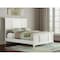 Homeroots White Ribbed Texture Solid Wood California King Bed Frame 524845 - alternate 1