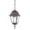 Homeroots Antique Brown Beveled Glass Outdoor Hanging Light 397993 - alternate 1