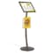 M&T Displays Earth Color 11 x 17 Inch Pedestal Sign Holder with Clear Brochure Holder Menu Board Floor Standing UCUMB31517X9002 - alternate 3