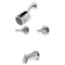 Kingston Brass Double-Handle Tub and Shower Faucet with Knurled Handle, Polished Chrome KBX8141KNL - alternate 1