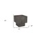 Homeroots 22" Gray Distressed Solid Wood Square Block End Table 565311 - alternate 6