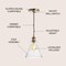 Jonathan Y Goldwater 7.5 in. Adjustable Drop Metal/Glass LED Pendant, Brass Gold JYL3514A - alternate 10