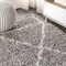 Jonathan Y Mercer Shag Plush Tassel Moroccan Geometric Trellis Gray/Ivory 3 ft. x 5 ft. Area Rug MCR101C-3 - alternate 7