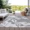 Homeroots 3' X 5' Gray And Silver Floral Washable Indoor Outdoor Area Rug 589536 - alternate 6