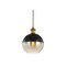 Jonathan Y Nixon 7.5" 1-Light MidCentury Modern Metal/Glass Adjustable Drop Globe LED Pendant, Brass Gold/Black JYL3513A - alternate 1