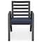 Leisuremod Chelsea Modern Patio Dining Armchair in Aluminum with Removable Cushions, Charcoal Blue, 2PK CC20BL-CBU2 - alternate 5