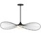 Homeroots 44" Black Aluminum Geometric Wavy LED Dimmable Outdoor Hanging Light 683461 - alternate 1