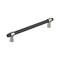 Amerock Mergence 12 inch 305mm Center-to-Center Matte Black/Polished Nickel Appliance Pull BP36982FBPN - alternate 1
