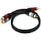 Monoprice 1.5ft Premium 2 RCA Plug/2 RCA Plug M/M 22AWG Cable - Black 5346 - alternate 1