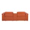 Homeroots 86in Orange and Black Italian Leather Power Reclining Loveseat With Storage 720527 - alternate 4