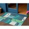 Homeroots 3' X 5' Teal Blue And Green Geometric Washable Indoor Outdoor Area Rug 612593 - alternate 1