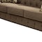 Homeroots 90" Brown Linen Chesterfield Sofa And Toss Pillows 490991 - alternate 4