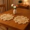 Homeroots 15" Set of Two Natural Braided Jute Scalloped Placemats 534178 - alternate 1