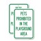 Signmission Pets Prohibited In The Playground Area, Heavy-Gauge Aluminum, 18" x 24", A-1824-24891 A-1824-24891 - alternate 1