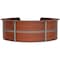 Linea Italia Reception Desk 11.1 ft D X 46 in H, 11.8 ft W X Thermofused Laminate, Cherry ZUC299 - alternate 1
