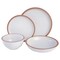 Soho Lounge Lagos 16 Piece Terracotta Double Bowl Dinnerware Set in Solid Matte White 750120317M - alternate 3