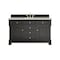 James Martin Vanities Brookfield 60" Single Vanity, Black Onyx, w/ 3 CM Siberian Silestone Top w/FreePower Wireless Charger 547-V60S-BKO-FSFR - alternate 1
