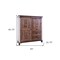Homeroots 55" Brown Solid Wood Three Drawer Gentlemans Chest 524577 - alternate 7