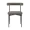 Homeroots Set of Two Gray And Black Upholstered Faux Leather Open Back Dining Side Chairs 569409 - alternate 9