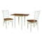 Whitewood Industries Rectangular Small Dual Drop Leaf Dining Table W/ 2 Chairs, 36 in W, 26 in L, 22 in H, Parawood K79-2236D-C617-2 - alternate 1