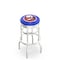 Holland Bar Stool Co 30" Chrome 2-Ring New York Islanders Swivel Bar Stool, Accent Ring L7C3C30NYIsln - alternate 1