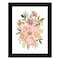 Homeroots Peachy Petals Black Framed Print Wall Art 529875 - alternate 4