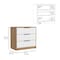 Homeroots 28" White and Natural Three Drawer Dresser 544003 - alternate 6