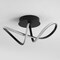 Jonathan Y Chantelle 19.5" 1-Light Modern Minimalist Aluminum Loop Integrated LED Semi Flush Mount, Black JYL1701B - alternate 9