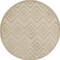 Homeroots 4' Cream And Beige Round Geometric Indoor Outdoor Area Rug 573906 - alternate 1