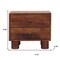 Homeroots 15" Chestnut Solid Wood Square Two Drawer Nightstand 653845 - alternate 6