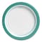 Perk Everyday Paper Plates, 8.5in dia, White/Teal, 125PK PK54329 - alternate 4