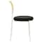 Leisuremod Euston Dining Chair with Velvet Seat and White Steel Frame in Black ECW17BL - alternate 10