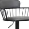 Homeroots Gray and Black Faux Leather with Metal Swivel Low Back Adjustable Height Bar Chair 534446 - alternate 8