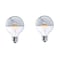 Bulbrite 40W Equivalent Warm White Light G25 Dimmable LED Half Chrome Light Bulb, 2PK 861425 - alternate 1