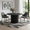 Homeroots 52" Black Solid Wood Pedestal Base Round Top Dining Table 721052 - alternate 5