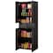 Basicwise 66-Inch Multi-Functional Black Finish Kitchen Pantry Cabinet with 4 Doors, 3 Adjustable QI004696.BK - alternate 10