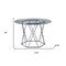 Homeroots 48" Clear And Silver Glass And Metal Trestle Base Round Top Dining Table 602327 - alternate 4