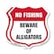 Signmission No Fishing Shield Sign Beware Of Alligat, 12 inch X 12 inch, Aluminum Metal Sign, 2PK SHI-A-2PACK-12-394 - alternate 1