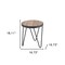 Homeroots 18" Black And Brown Solid Wood Round End Table 286246 - alternate 3