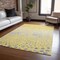 Homeroots 8' X 10' Yellow And Gold Abstract Washable Indoor Outdoor Area Rug 609471 - alternate 8