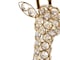 Homeroots 23" Gold Aluminum And Faux Crystal Giraffe Tabletop Sculpture 659499 - alternate 2