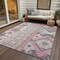 Homeroots 3' X 5' Pink Gray And Ivory Aztec Washable Indoor Outdoor Area Rug 598490 - alternate 7