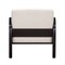 Homeroots 29" White And Black Linen Arm Chair 555646 - alternate 8