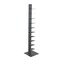 Homeroots 60" Dark Gray Metal Ten Shelf Modern Tower Bookcase 400821 - alternate 4